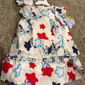 Charming Kids 2pc Skort /Tank Top with Bluey and Star Design